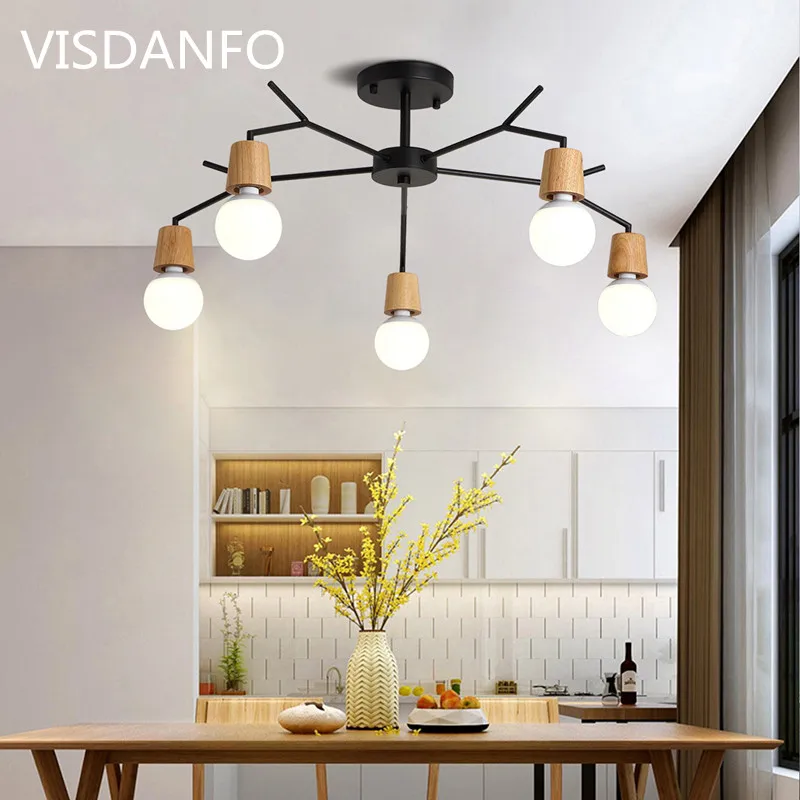 Heads Modern Living Room Restaurant Bedroom LED Ceiling Lamp Nordic Dining Room Bar Wooden Ceiling Lights Free Shipping
Heads Modern Living Room Restaurant Bedroom LED Ceiling Lamp Nordic Dining Room Bar Wooden Ceiling Lights Free Shipping
