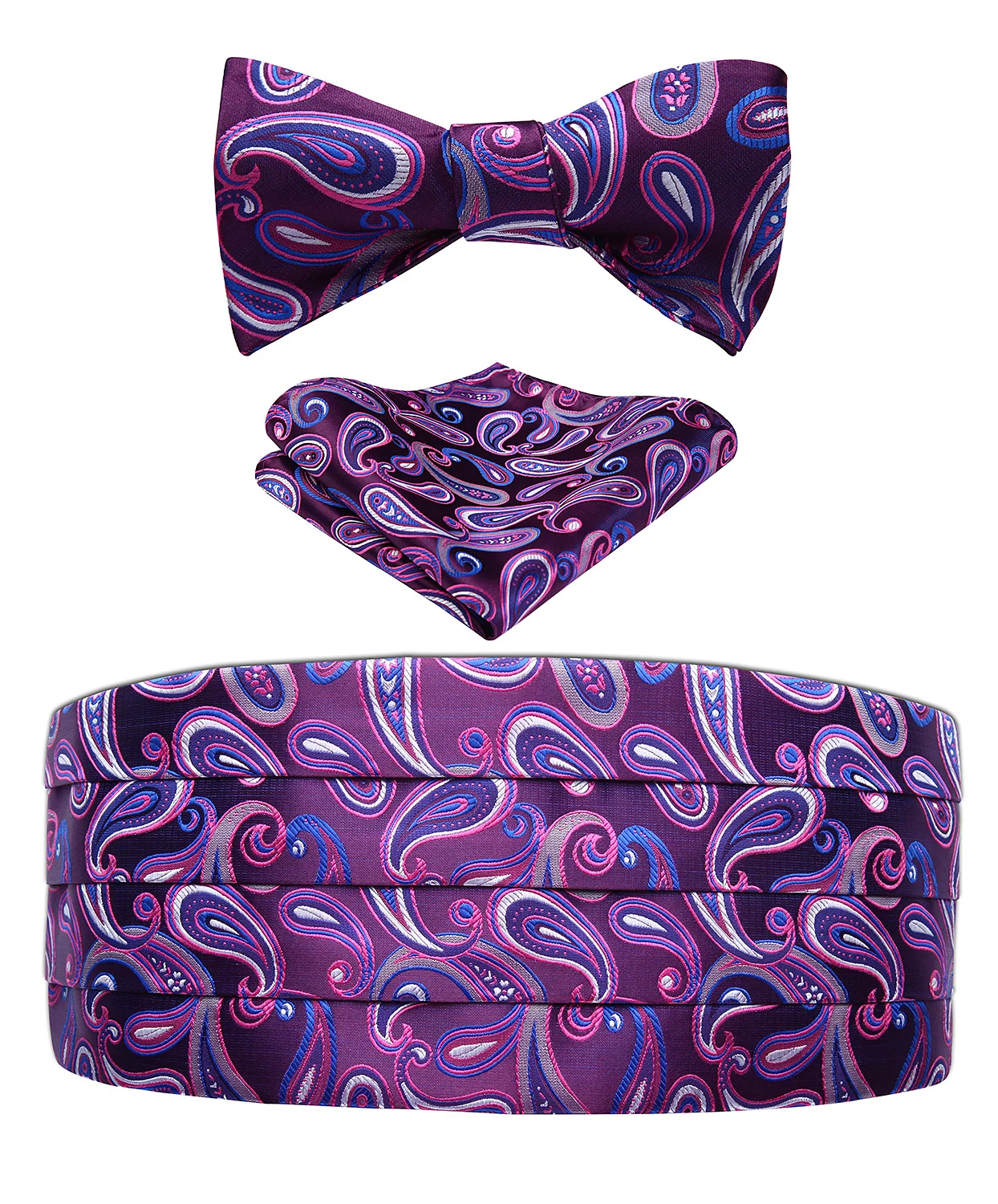 Men's Formal Paisley Flower Cummerbund Self Bow Tie & Pocket Square Set Self Bow tie Set Party wedding
Men's Formal Paisley Flower Cummerbund Self Bow Tie & Pocket Square Set Self Bow tie Set Party wedding