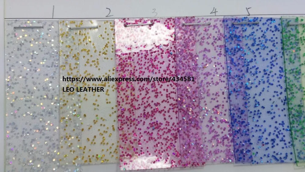 Прозрачные ТПУ блестки кожа просеиваемые для DIY аксессуары P1306|glitter leather|leather glittertpu