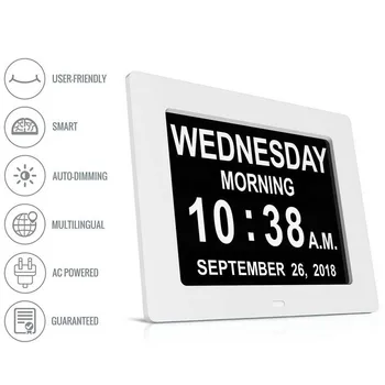 8" LED Alarm Clock Night Lights Digital Calendar Alarm Clock with Large Letter Week/Month/Year home wedding decoration
8" LED Alarm Clock Night Lights Digital Calendar Alarm Clock with Large Letter Week/Month/Year home wedding decoration