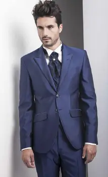 New Arrival Groom Tuxedo Navy Blue Groomsmen Peak Lapel Wedding/Dinner Suits Best Man Bridegroom (Jacket+Pants+Tie+Vest) B486
New Arrival Groom Tuxedo Navy Blue Groomsmen Peak Lapel Wedding/Dinner Suits Best Man Bridegroom (Jacket+Pants+Tie+Vest) B486