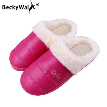BeckyWalk Winter Slippers Women Slippers PU Leather Warm Home Slipper Men Non-slip Indoor Lover Couple Plush House Shoes WSH3124
BeckyWalk Winter Slippers Women Slippers PU Leather Warm Home Slipper Men Non-slip Indoor Lover Couple Plush House Shoes WSH3124