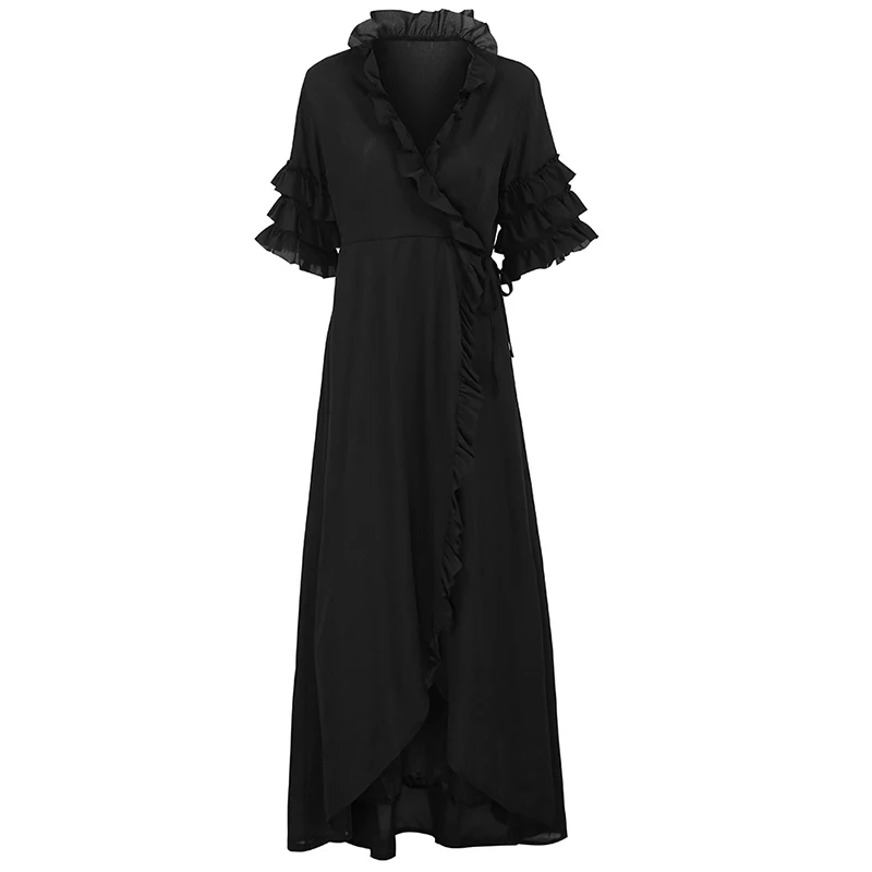 Women Ruffles Long Dress V Neck Half Sleeves Asymmetrical Hem Summer Beach Wrap Dress 2019 Wraparound Casual Ladies Maxi Dress
Women Ruffles Long Dress V Neck Half Sleeves Asymmetrical Hem Summer Beach Wrap Dress 2019 Wraparound Casual Ladies Maxi Dress