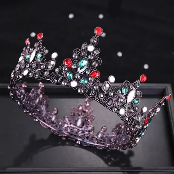DIEZI Baroque Multicolor Black Crystal Tiara Crowns For Bridal Diadem Queen Crown For Wedding Bride Headband Hair Accessories
DIEZI Baroque Multicolor Black Crystal Tiara Crowns For Bridal Diadem Queen Crown For Wedding Bride Headband Hair Accessories