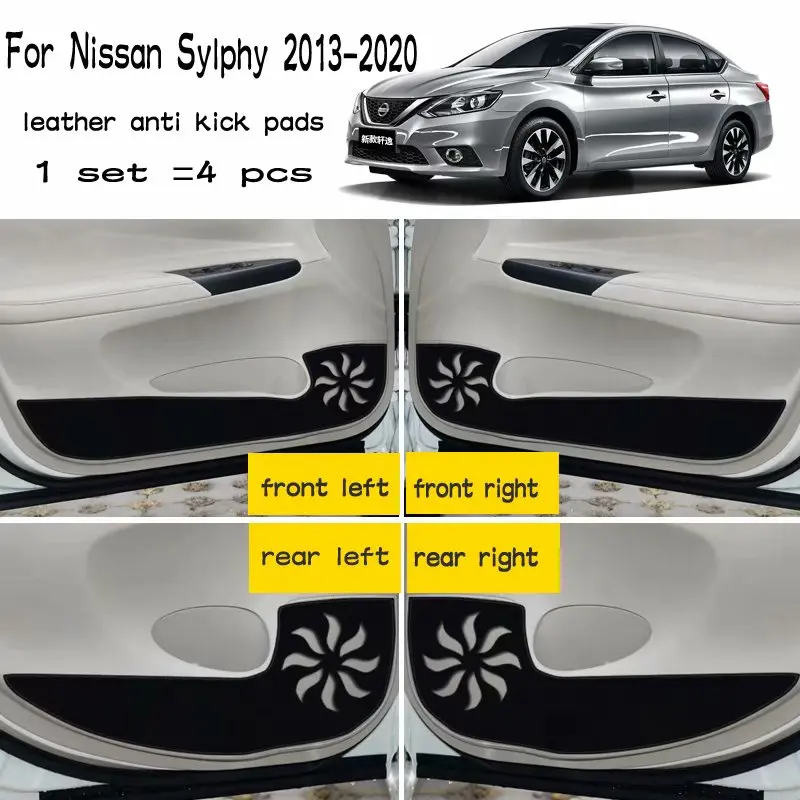 4pcs Leather Car-Styling Anti Kick Pad Anti-dity Door Mat Accessories For Nissan Sylphy 2013 2014 2015 2016 2017 2018 2019
4pcs Leather Car-Styling Anti Kick Pad Anti-dity Door Mat Accessories For Nissan Sylphy 2013 2014 2015 2016 2017 2018 2019