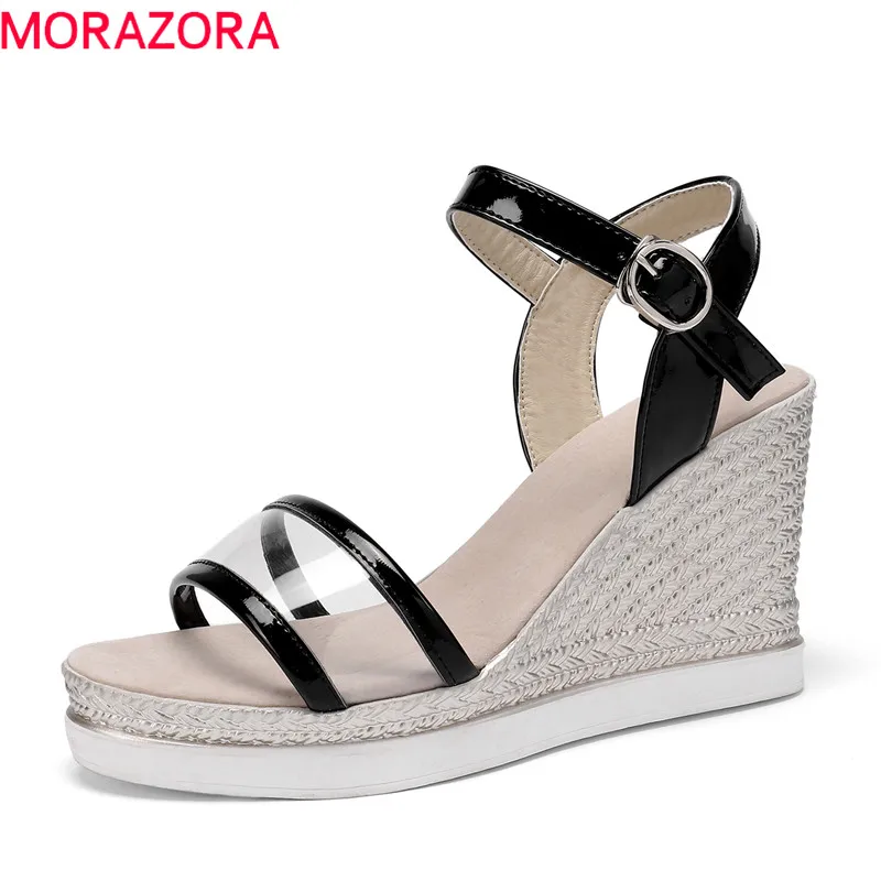 MORAZORA 2019 new arrival women sandals pu+pvc Transparent summer shoes buckle sweet party prom shoes woman wedges shoes
MORAZORA 2019 new arrival women sandals pu+pvc Transparent summer shoes buckle sweet party prom shoes woman wedges shoes