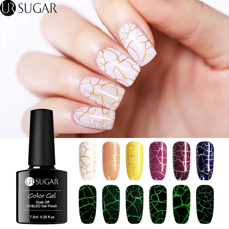 UR SUGAR Crackle Gel Nail Polish Luminous Gel Lacquer Soak-off UV Gel Varnish 7.5ml Primer Base Top Coat Nail Art Crackling Gel
UR SUGAR Crackle Gel Nail Polish Luminous Gel Lacquer Soak-off UV Gel Varnish 7.5ml Primer Base Top Coat Nail Art Crackling Gel