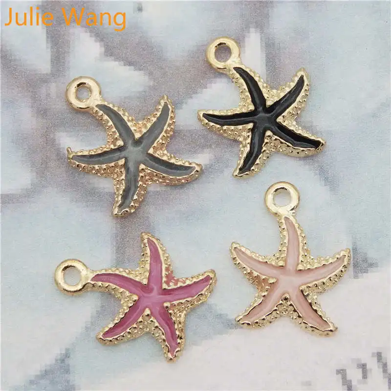 Julie Wang 15/16PCS Enamel Starfish Charms Alloy Pendant Handmade Fashion Necklace Bracelet Earrings Jewelry Making Accessory
Julie Wang 15/16PCS Enamel Starfish Charms Alloy Pendant Handmade Fashion Necklace Bracelet Earrings Jewelry Making Accessory