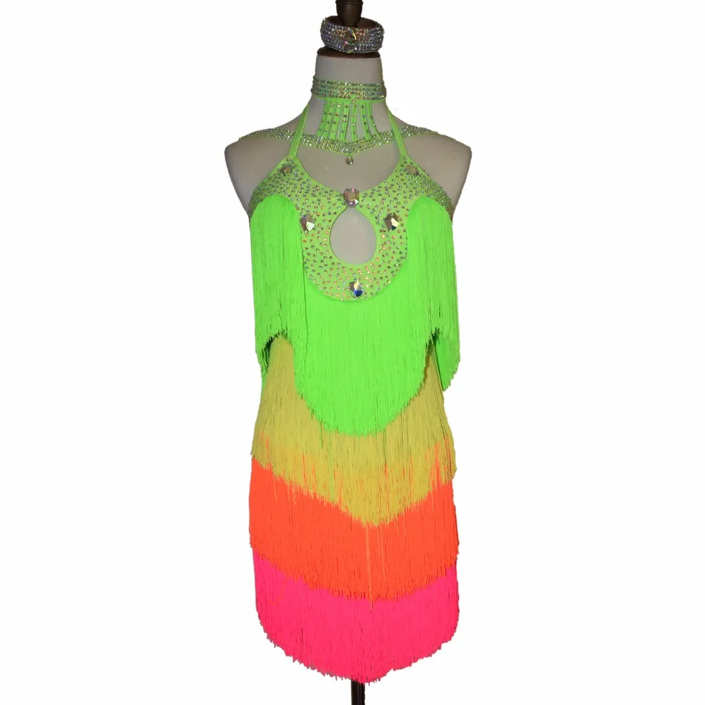 Women Latin dance dress diamonds tassels dress lady/female Salsa Rumba Samba Cha Cha belly dance competition/performance clothes
Women Latin dance dress diamonds tassels dress lady/female Salsa Rumba Samba Cha Cha belly dance competition/performance clothes