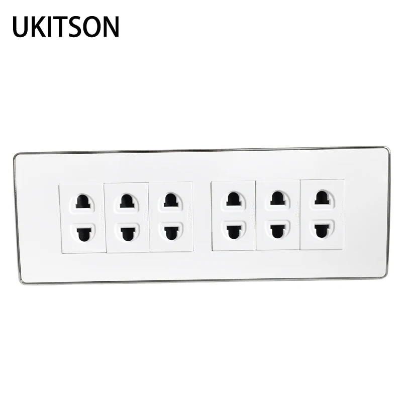 195 x70mm 6 ports 2 Pins Electric Wall Panel Pic 1