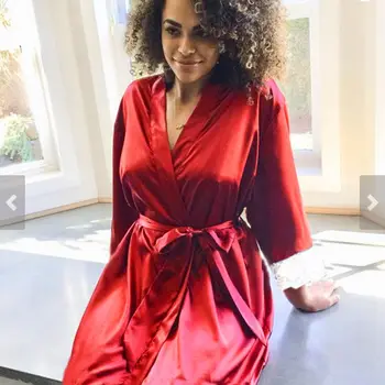 Sleepwear Robe Wedding Bride Robes Pyjama Robe Female nightwear Bathrobe Nightdress Nightgowns chemise Gown Negligee 
Sleepwear Robe Wedding Bride Robes Pyjama Robe Female nightwear Bathrobe Nightdress Nightgowns chemise Gown Negligee