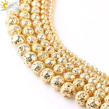 CSJA Natural Stone Beads Sets 4 6 8 10 12mm 5 Strands / Pack Gold Lava Hematite Beads for Jewelry Making Fast Shipping S242
CSJA Natural Stone Beads Sets 4 6 8 10 12mm 5 Strands / Pack Gold Lava Hematite Beads for Jewelry Making Fast Shipping S242