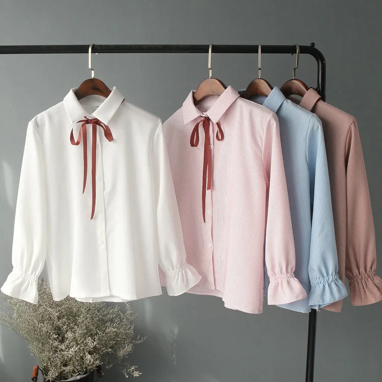 White bowknot Chiffon Blouse Women Spring 2018 Long Sleeve Elegant Ladies Office Shirts Korean Fashion Casual Slim Women Tops
White bowknot Chiffon Blouse Women Spring 2018 Long Sleeve Elegant Ladies Office Shirts Korean Fashion Casual Slim Women Tops