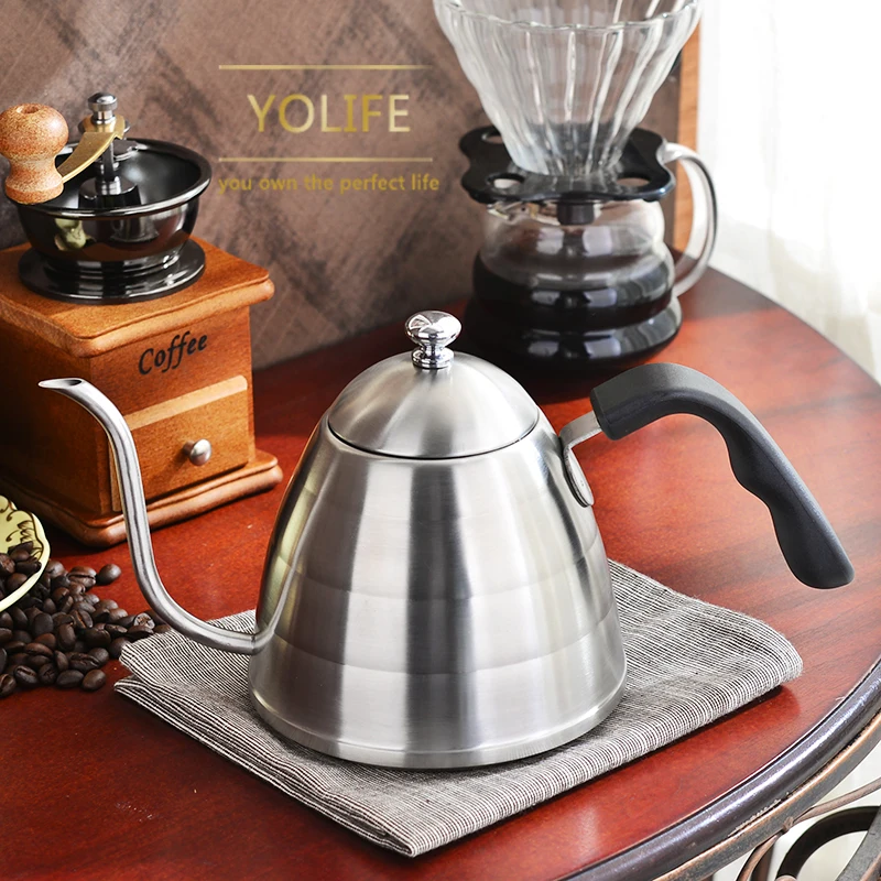 High Quality 1.0 L Stainless Steel Goose neck Spout Style Kettle Coffee Drip Kettle V 60 Partner Tea Pot for Hot Water Barista
High Quality 1.0 L Stainless Steel Goose neck Spout Style Kettle Coffee Drip Kettle V 60 Partner Tea Pot for Hot Water Barista