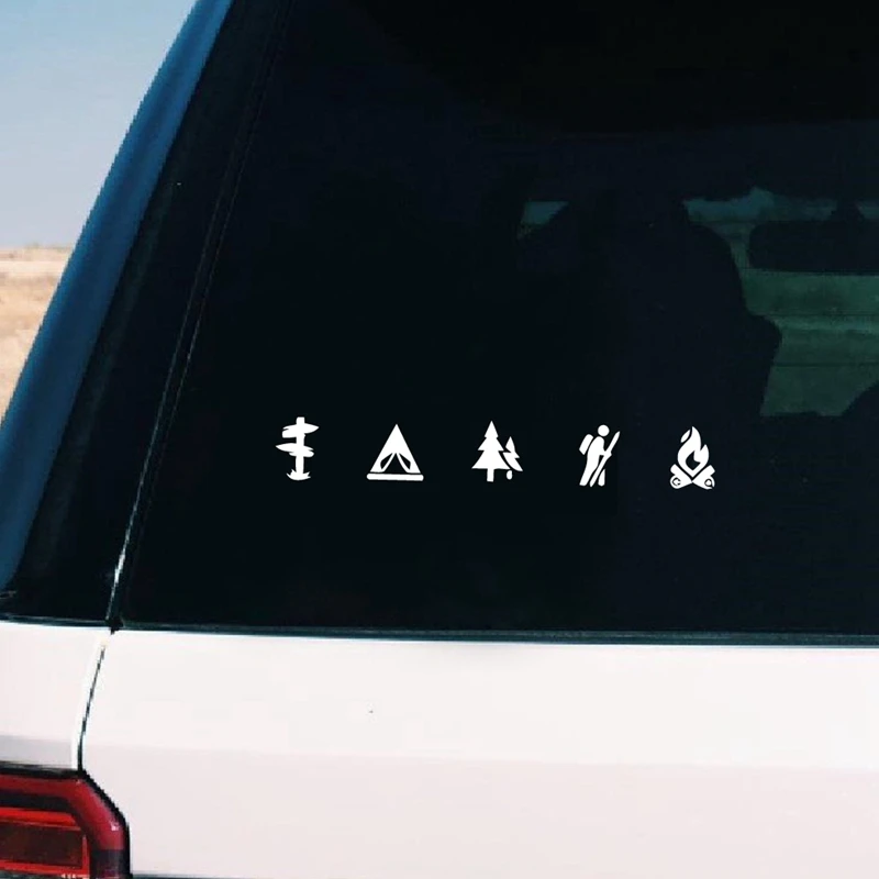 Camping Icons Vinyl Art Decal Car Decor