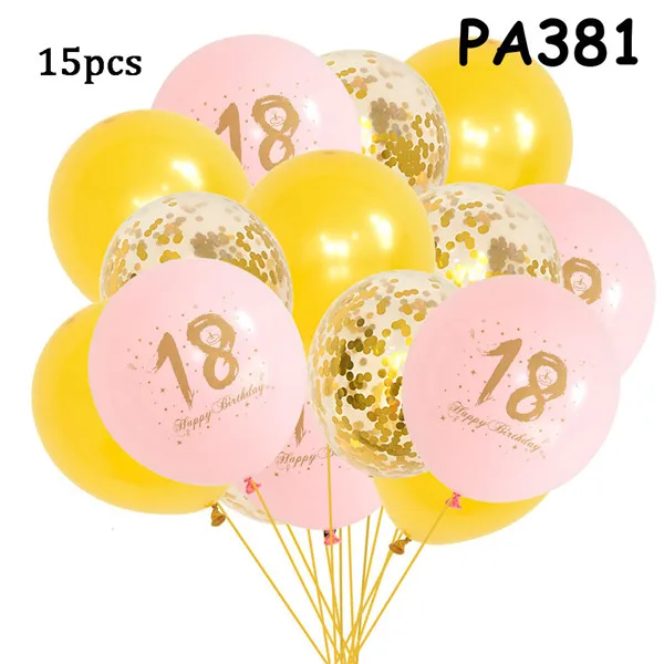 Air Balloon Gold Black 16 18 Balloons 18 Years Birthday Ballon Party Helium Birthday Party Decorations 18th Party Favors PAT51 (1)