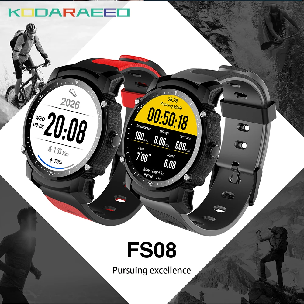 FS08 Smart Watch Transflective TFT Screen 1.26inch GPS Heart Rate tracker Pedometer Compas Multi-mode For Android iOS Smartwatch
FS08 Smart Watch Transflective TFT Screen 1.26inch GPS Heart Rate tracker Pedometer Compas Multi-mode For Android iOS Smartwatch