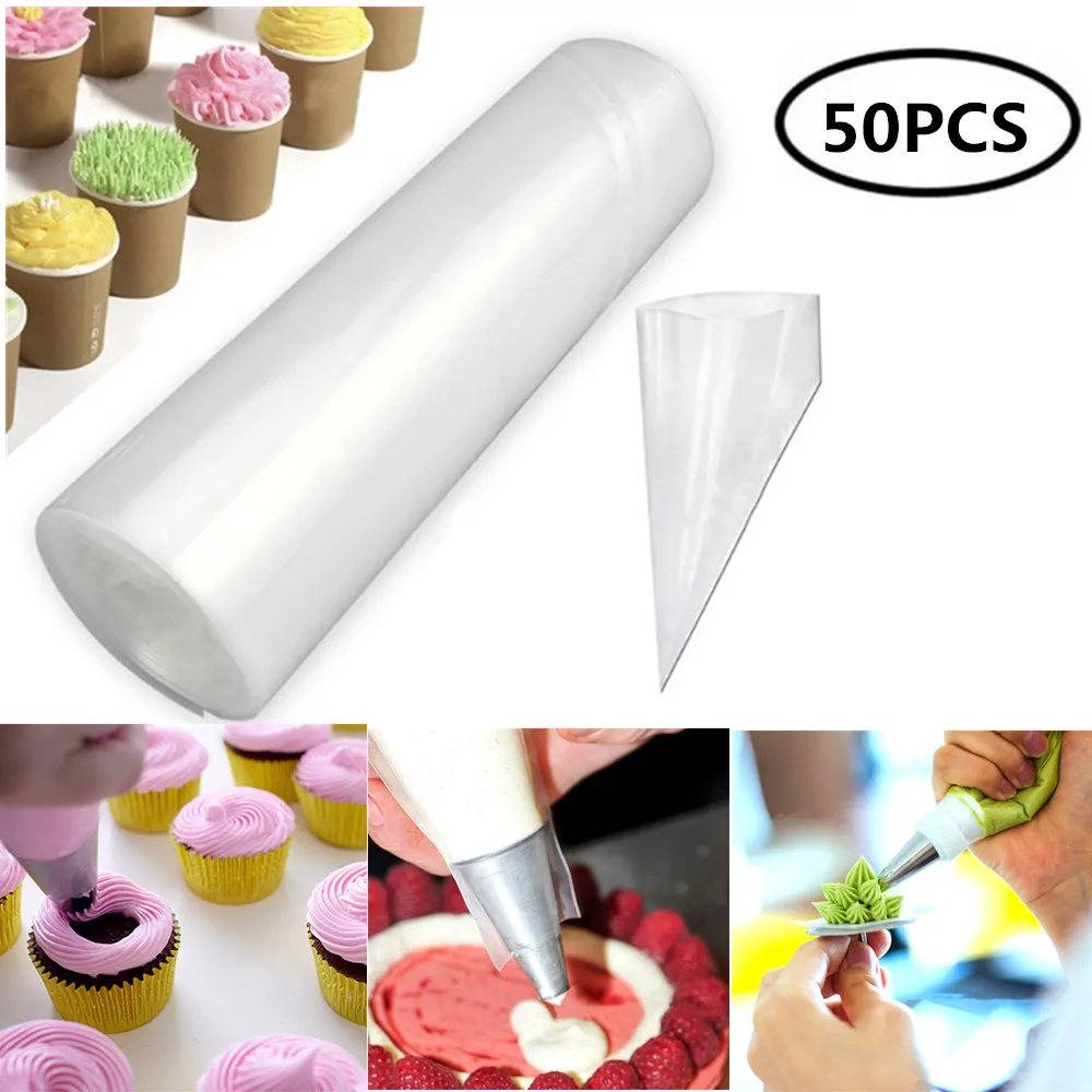 50 pcs/roll Large Size Disposable Piping Bag Icing Fondant Cake Cream Decorating Cake Cupcake Decorating Tools/Bags Cake Tools
50 pcs/roll Large Size Disposable Piping Bag Icing Fondant Cake Cream Decorating Cake Cupcake Decorating Tools/Bags Cake Tools