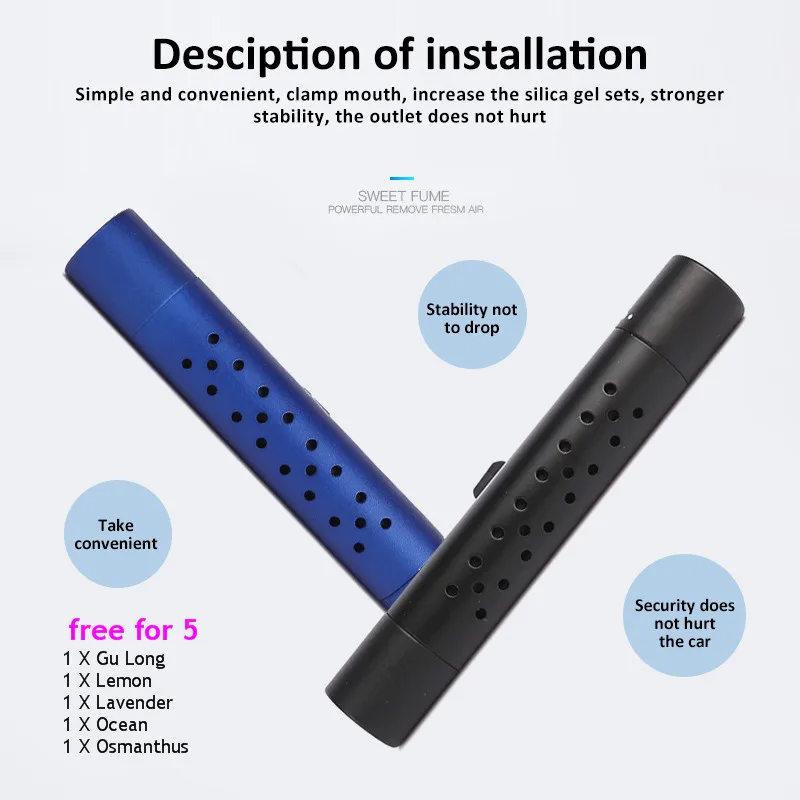Car Perfume Car Air Vent Perfume Clip Diffuser Interior Air Freshener Smell Scent Aromatherapy Ornaments Auto Products Free Gift
Car Perfume Car Air Vent Perfume Clip Diffuser Interior Air Freshener Smell Scent Aromatherapy Ornaments Auto Products Free Gift