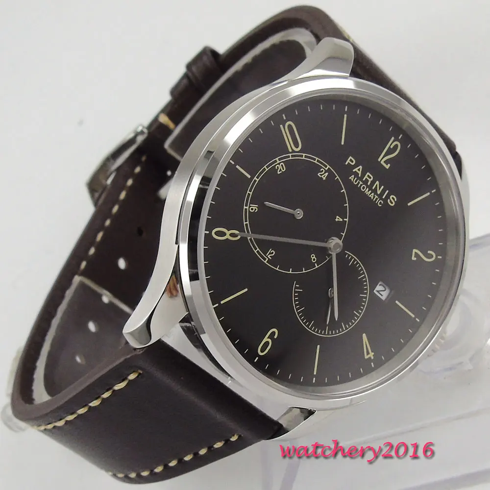 Valentines Romantic 42mm parnis Black Dial Luxury Brand Date window Stainless steel Case Miyota Automatic Movement men's Watch
Valentines Romantic 42mm parnis Black Dial Luxury Brand Date window Stainless steel Case Miyota Automatic Movement men's Watch