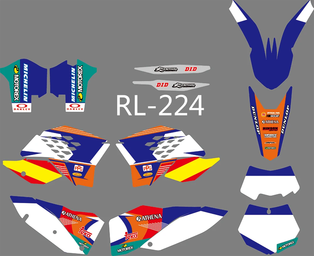 RL-224 Motorcycle Team Graphic & Backgrounds Decal Stiker Kits for KTM EXC 2008 2009 2010 2011
RL-224 Motorcycle Team Graphic & Backgrounds Decal Stiker Kits for KTM EXC 2008 2009 2010 2011
