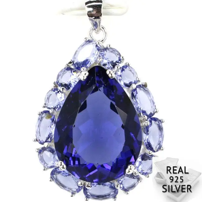 Guaranteed Real 925 Solid Sterling Silver 5.9g Elegant Pear Shape Iolite Pendant 33x22mm
Guaranteed Real 925 Solid Sterling Silver 5.9g Elegant Pear Shape Iolite Pendant 33x22mm