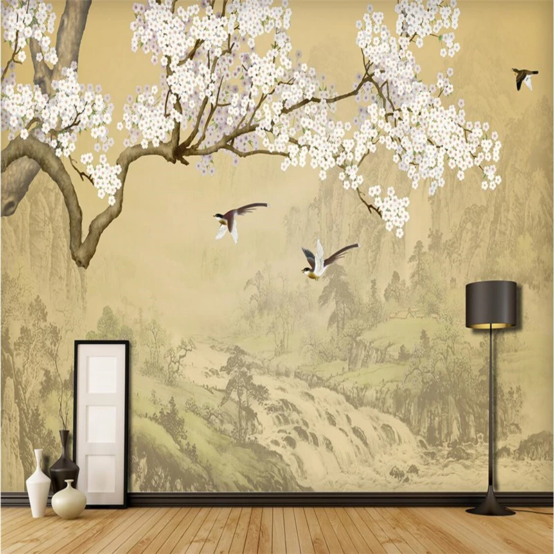 beibehang Wallpaper Mural Wall Sticker Chinese Hand Painted Pencil Flower Pear Flower Ink Landscape Landscape papel de parede
beibehang Wallpaper Mural Wall Sticker Chinese Hand Painted Pencil Flower Pear Flower Ink Landscape Landscape papel de parede
