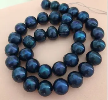 stunning 12-13mm baroque tahitian black blue pearl necklace18inch 925silver 
stunning 12-13mm baroque tahitian black blue pearl necklace18inch 925silver