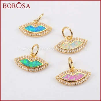 BOROSA CZ Micro Pave Lip Manmade Opal Pendant Beads for Women,Crystal Pave Cubic Zircon Druzy Pendant Handmade Jewelry WX540
BOROSA CZ Micro Pave Lip Manmade Opal Pendant Beads for Women,Crystal Pave Cubic Zircon Druzy Pendant Handmade Jewelry WX540