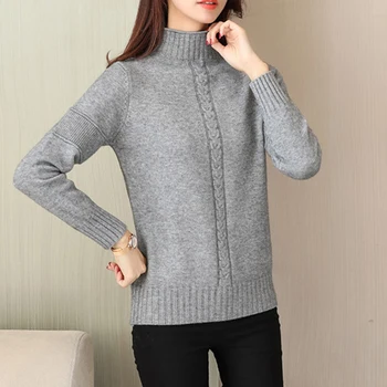 2018 Autumn and Winter Fashion Slim Warm Thick Turtleneck Women Solid Slim Long Sleeve Knit Sweater LJ0578
2018 Autumn and Winter Fashion Slim Warm Thick Turtleneck Women Solid Slim Long Sleeve Knit Sweater LJ0578