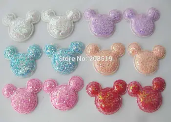 PANVVG Padded shiny glitter Mouse patches for micky bows hair clips ornament children clothes decoration
PANVVG Padded shiny glitter Mouse patches for micky bows hair clips ornament children clothes decoration
