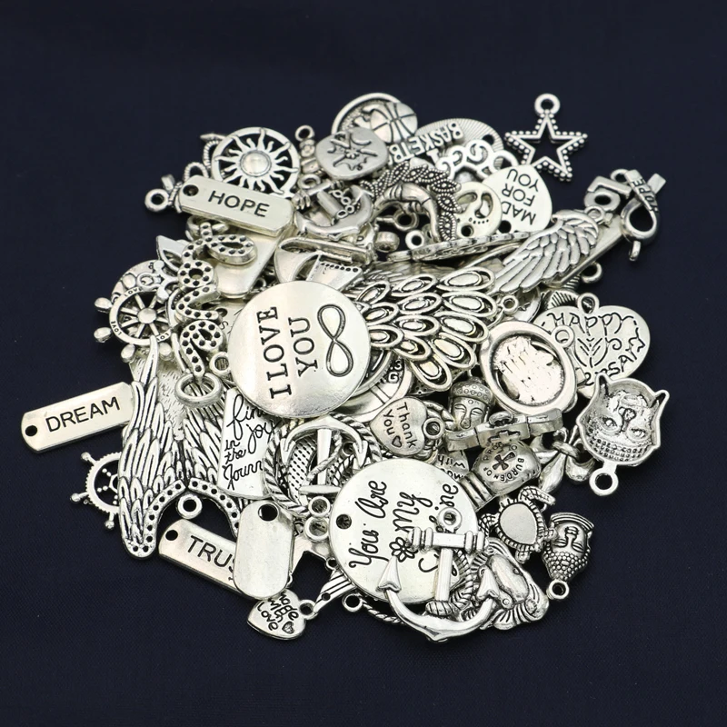 50pcs/lot Mixed Tibetan Silver Plated Heart Angel Charms Pendants Jewelry Making Findings Diy Handmade Accessories
50pcs/lot Mixed Tibetan Silver Plated Heart Angel Charms Pendants Jewelry Making Findings Diy Handmade Accessories