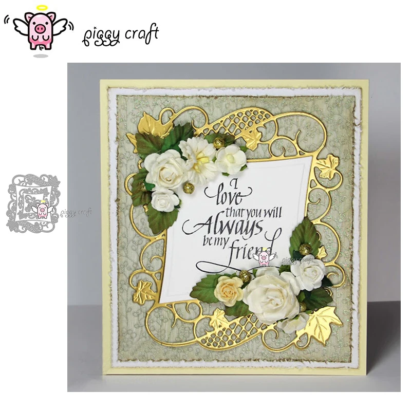 Piggy Craft metal cutting dies cut die mold Leaf vine square frame Scrapbook paper craft knife mould blade punch stencils dies
Piggy Craft metal cutting dies cut die mold Leaf vine square frame Scrapbook paper craft knife mould blade punch stencils dies