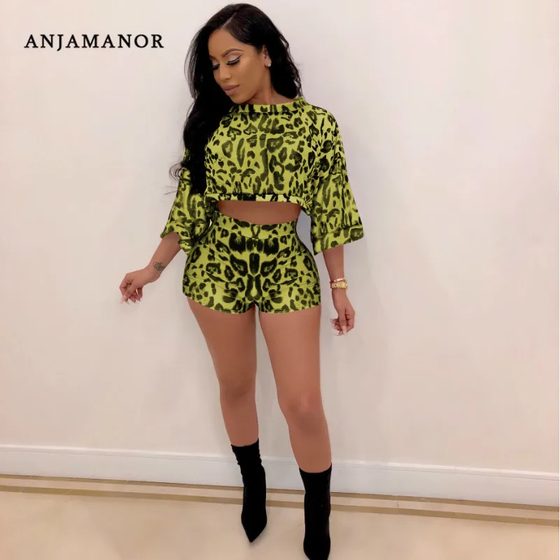 ANJAMANOR Neon Yellow Leopard Sexy 2 Piece Set Crop Top and Shorts Cute Summer Clothes for Women Club Outfits 2019 D41-AC58
ANJAMANOR Neon Yellow Leopard Sexy 2 Piece Set Crop Top and Shorts Cute Summer Clothes for Women Club Outfits 2019 D41-AC58
