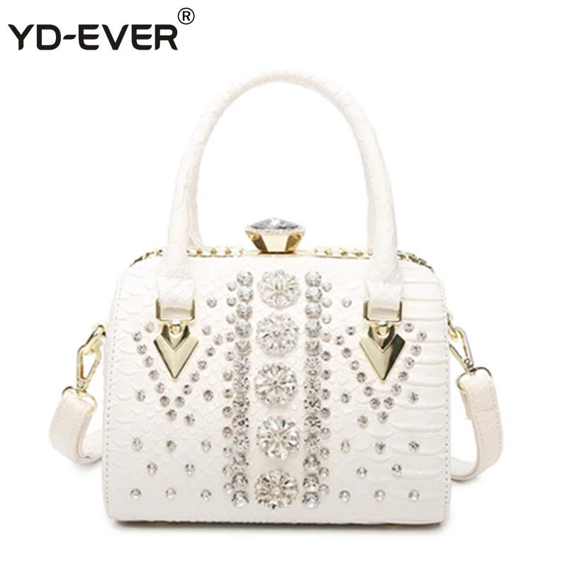 YD-EVER Leather Boston Bag Handbag For Women Diamond Shoulder Bag Luxury Tote Small Capacity Pillow Bag
YD-EVER Leather Boston Bag Handbag For Women Diamond Shoulder Bag Luxury Tote Small Capacity Pillow Bag