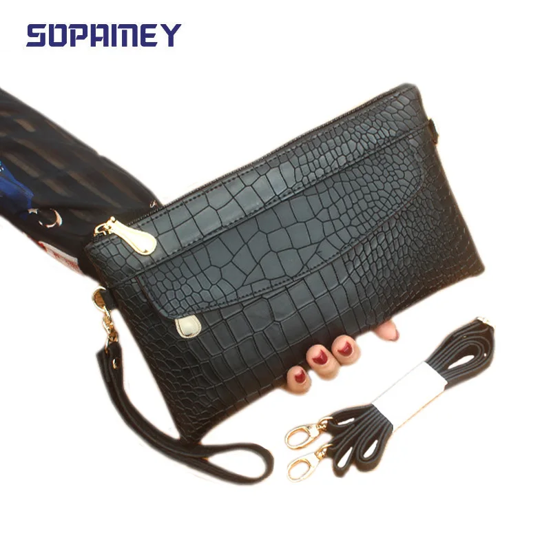 Fashion Women Clutches Casual Female Clutch Bag Black Crocodile Pattern Women Messenger Shoulder Bags Mini Cross Body Bags
Fashion Women Clutches Casual Female Clutch Bag Black Crocodile Pattern Women Messenger Shoulder Bags Mini Cross Body Bags