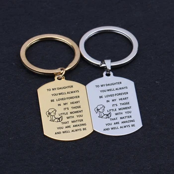Engraved To My Daugther litter girl key chains gifts from parents gifts for child dog tag keyring couples expression love keys
Engraved To My Daugther litter girl key chains gifts from parents gifts for child dog tag keyring couples expression love keys