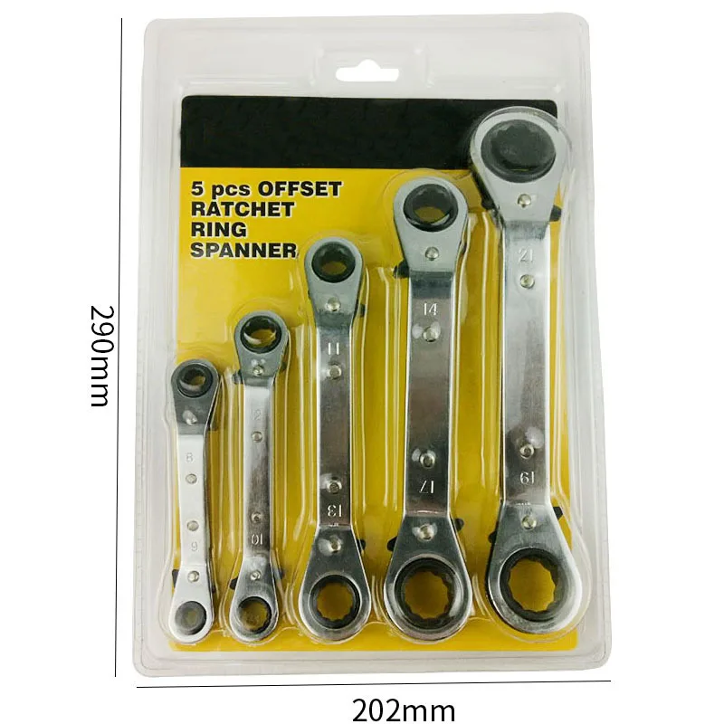 Details about   Metric offset ring wrench spanner ratchet metric hand DIY tool set 5 sizes 