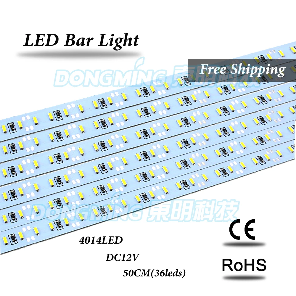 

5pcs/Lot 36/72 leds 0.5m LED bar light smd 5050 5630 7020 8520 4014 2835 12V led luces strip white/warm white/RGB under cabinet