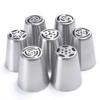 7PCS Stainless Steel Russian Tulip Icing Piping Cake Nozzles Pastry Decoration Tips Cake Decorating Fondant Baking Accessories
7PCS Stainless Steel Russian Tulip Icing Piping Cake Nozzles Pastry Decoration Tips Cake Decorating Fondant Baking Accessories
