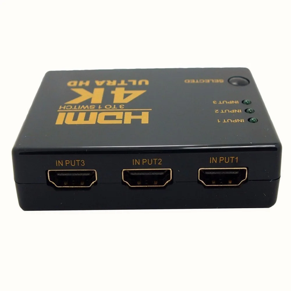 4K HDMI Splitter Full HD 1080p Video HDMI Switch Switcher Split 3 input 1 output Amplifier Dual Display For HDTV DVD PS3 Xbox
4K HDMI Splitter Full HD 1080p Video HDMI Switch Switcher Split 3 input 1 output Amplifier Dual Display For HDTV DVD PS3 Xbox