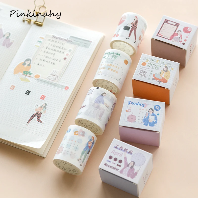 Work Plan Series Writable Washi Tape Adhesive Tape DIY Scrapbooking Sticker Label Masking Tape Student Stationery Gift JD053
Work Plan Series Writable Washi Tape Adhesive Tape DIY Scrapbooking Sticker Label Masking Tape Student Stationery Gift JD053