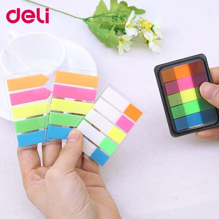 Deli 9063 multi-color neon film labels convenient paper notes wholesale self-adhesive rainbow colors stickers memo paper
Deli 9063 multi-color neon film labels convenient paper notes wholesale self-adhesive rainbow colors stickers memo paper