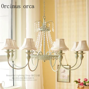 French pastoral romantic crystal chandeliers dining room living room bedroom small European style fresh cloth Pendant
French pastoral romantic crystal chandeliers dining room living room bedroom small European style fresh cloth Pendant