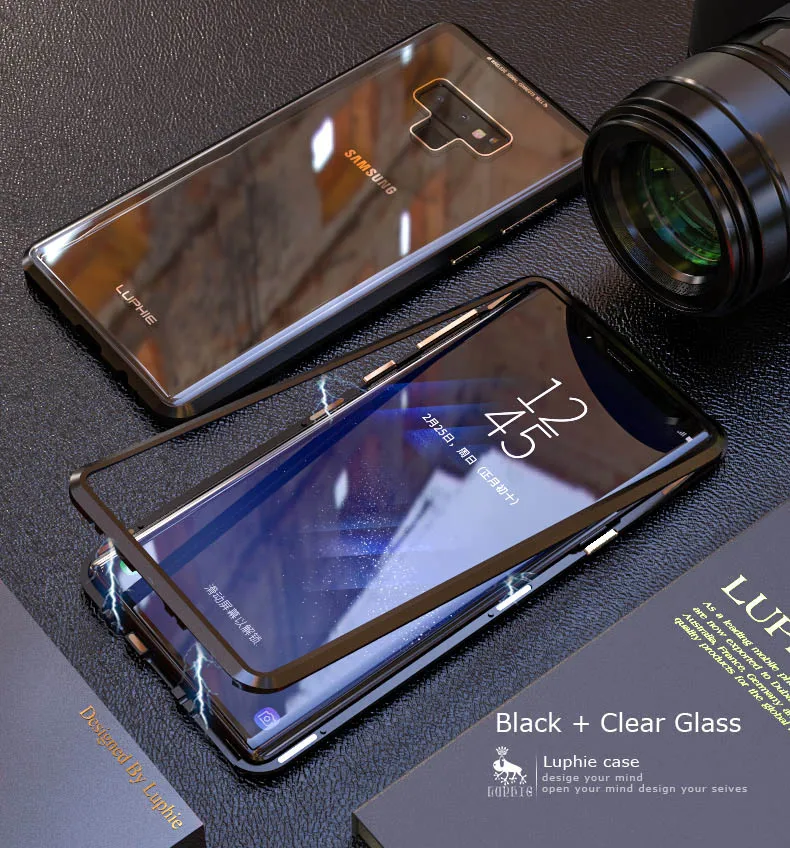 LUPHIE Contrast Color Magnetic Case For Samsung Galaxy Note 9 Magnet Case Clear Glass Back Cover For Samsung Note9 Metal Bumper
LUPHIE Contrast Color Magnetic Case For Samsung Galaxy Note 9 Magnet Case Clear Glass Back Cover For Samsung Note9 Metal Bumper