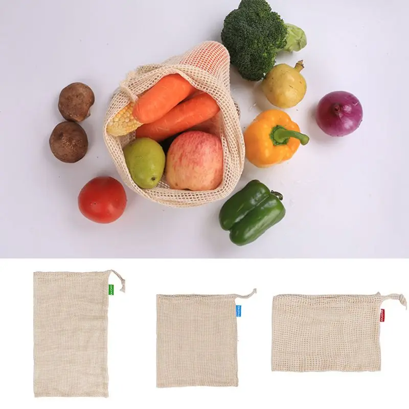 Reusable Cotton Mesh Drawstring Washable Fruit Vegetable Bags Pouch Mesh Grocery Bag Eco-friendly Shopping Bag for Women S/M/L
Reusable Cotton Mesh Drawstring Washable Fruit Vegetable Bags Pouch Mesh Grocery Bag Eco-friendly Shopping Bag for Women S/M/L