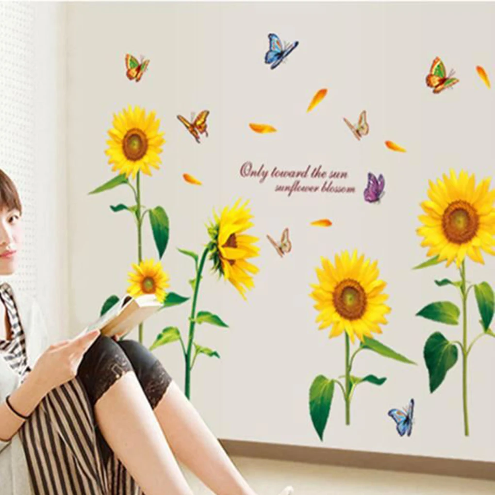 Removable Sunflower Background Wall Stickers Poster Plant Paster Decals Wallpaper Decor Living Room Decoration
Removable Sunflower Background Wall Stickers Poster Plant Paster Decals Wallpaper Decor Living Room Decoration