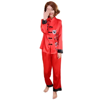 New Red Chinese Element Lady Pajamas Suit Embroidery Flower Pyjama Set Spring Autumn Sleepwear Nightwear PLus Size 3XL D129-012
New Red Chinese Element Lady Pajamas Suit Embroidery Flower Pyjama Set Spring Autumn Sleepwear Nightwear PLus Size 3XL D129-012