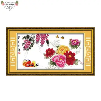 Joy Sunday H250(3) 14CT 11CT Stamped and Counted Home Decor Wealth Luck Peony Mandarin Duck Embroidery Cross Stitch
Joy Sunday H250(3) 14CT 11CT Stamped and Counted Home Decor Wealth Luck Peony Mandarin Duck Embroidery Cross Stitch
