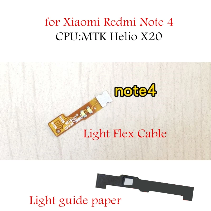 For Xiaomi Redmi note 4 MTK Helio X20 Navigation Light LED FPC Button Flex Cable Repair Parts + Light guide paper
For Xiaomi Redmi note 4 MTK Helio X20 Navigation Light LED FPC Button Flex Cable Repair Parts + Light guide paper